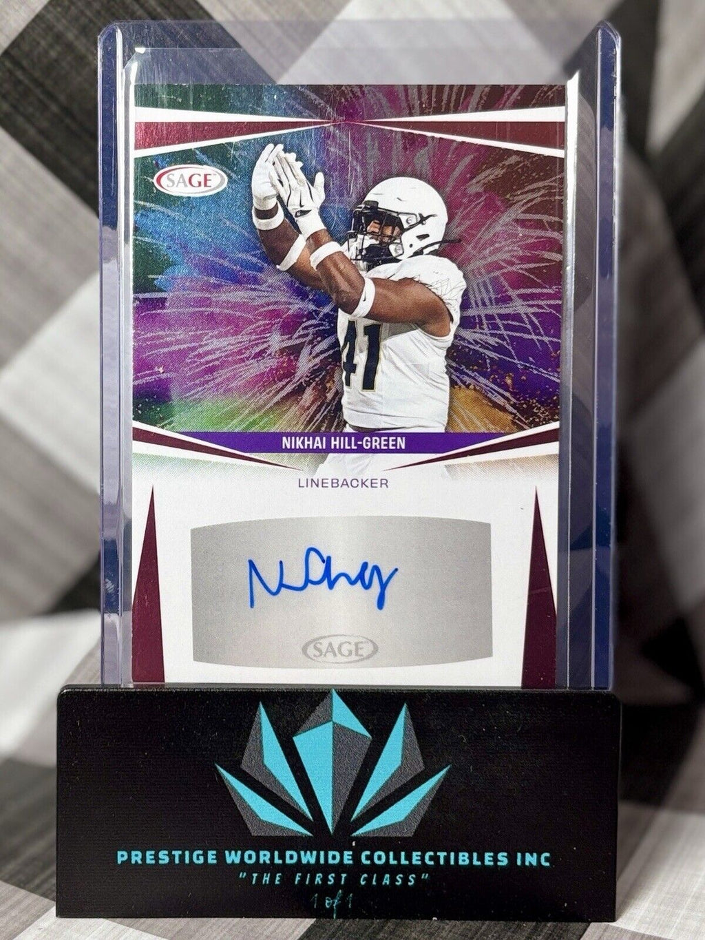 Nikhai Hill-Green 2025 Sage Rookie Auto Fireworks #A-NHG Colorado Buffaloes