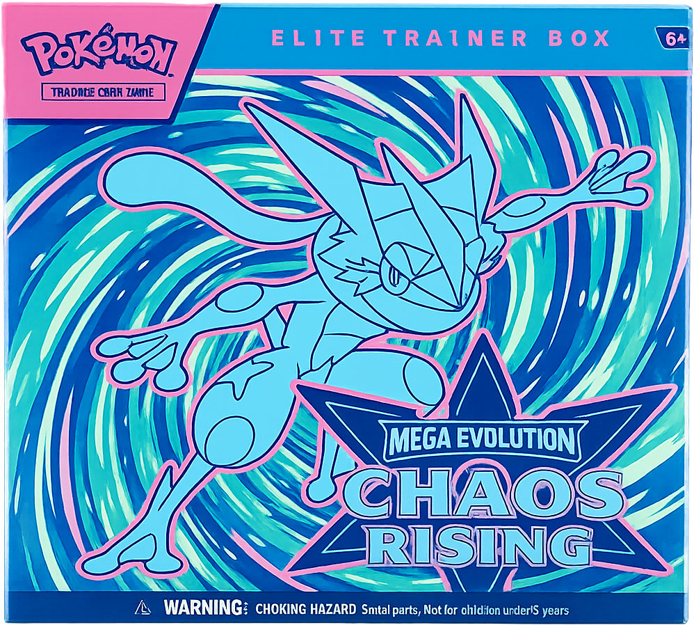 Pokémon Mega Evolution – Chaos Rising Elite Trainer Box | Sealed ETB | Limited Release (Pre-Order May 22 Release)