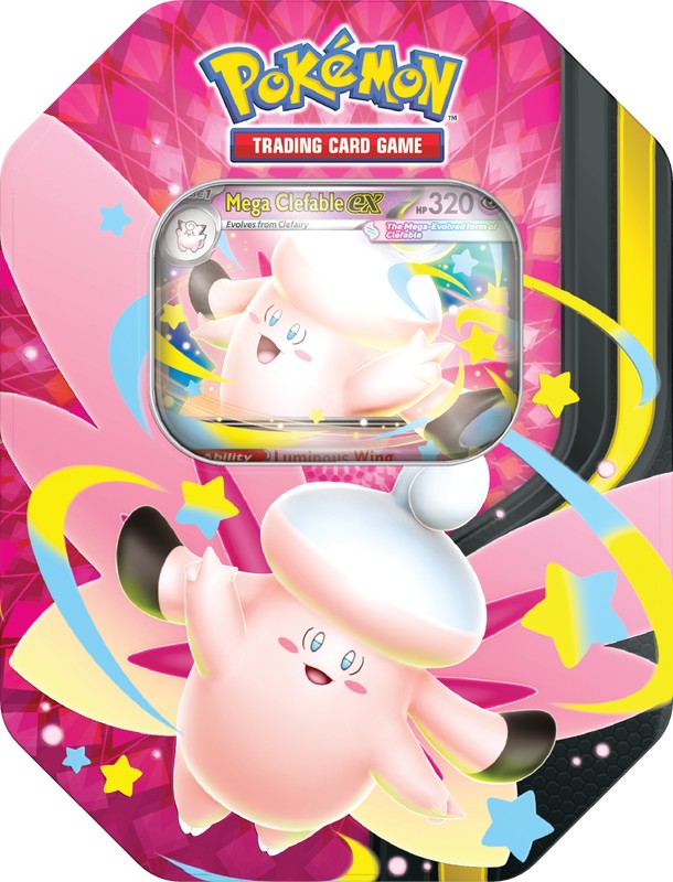 Pokémon Mega Moonlit Tin (Release Date: June 5, 2026) – Sealed TCG Collector Tin | Mega Gengar ex / Mega Clefable ex