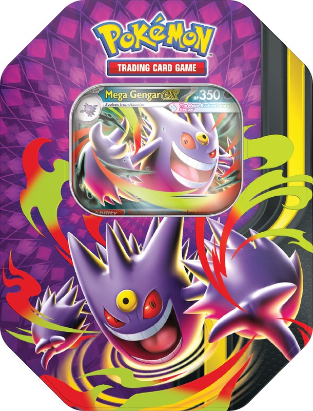 Pokémon Mega Moonlit Tin (Release Date: June 5, 2026) – Sealed TCG Collector Tin | Mega Gengar ex / Mega Clefable ex